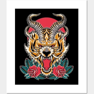 Tiger head Posters and Art